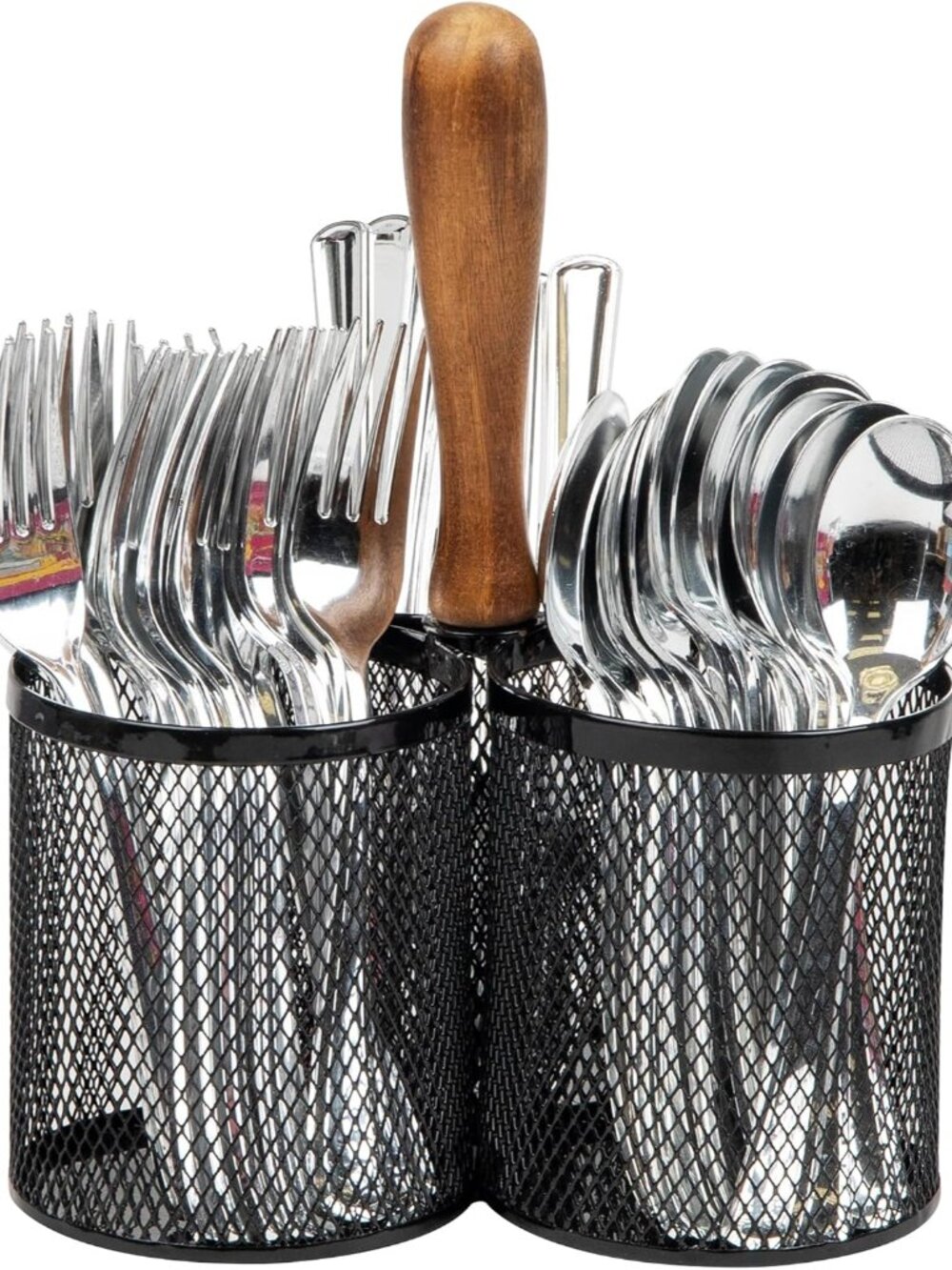 Utensil Holder, Silverware Organizer, Caddy, Cutlery Holder, Kitchen, Metal Mesh